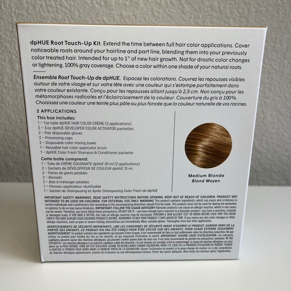 NEW DP Hue Hair Color Root Touch Up Kit Medium Blonde - Picture 3 of 5